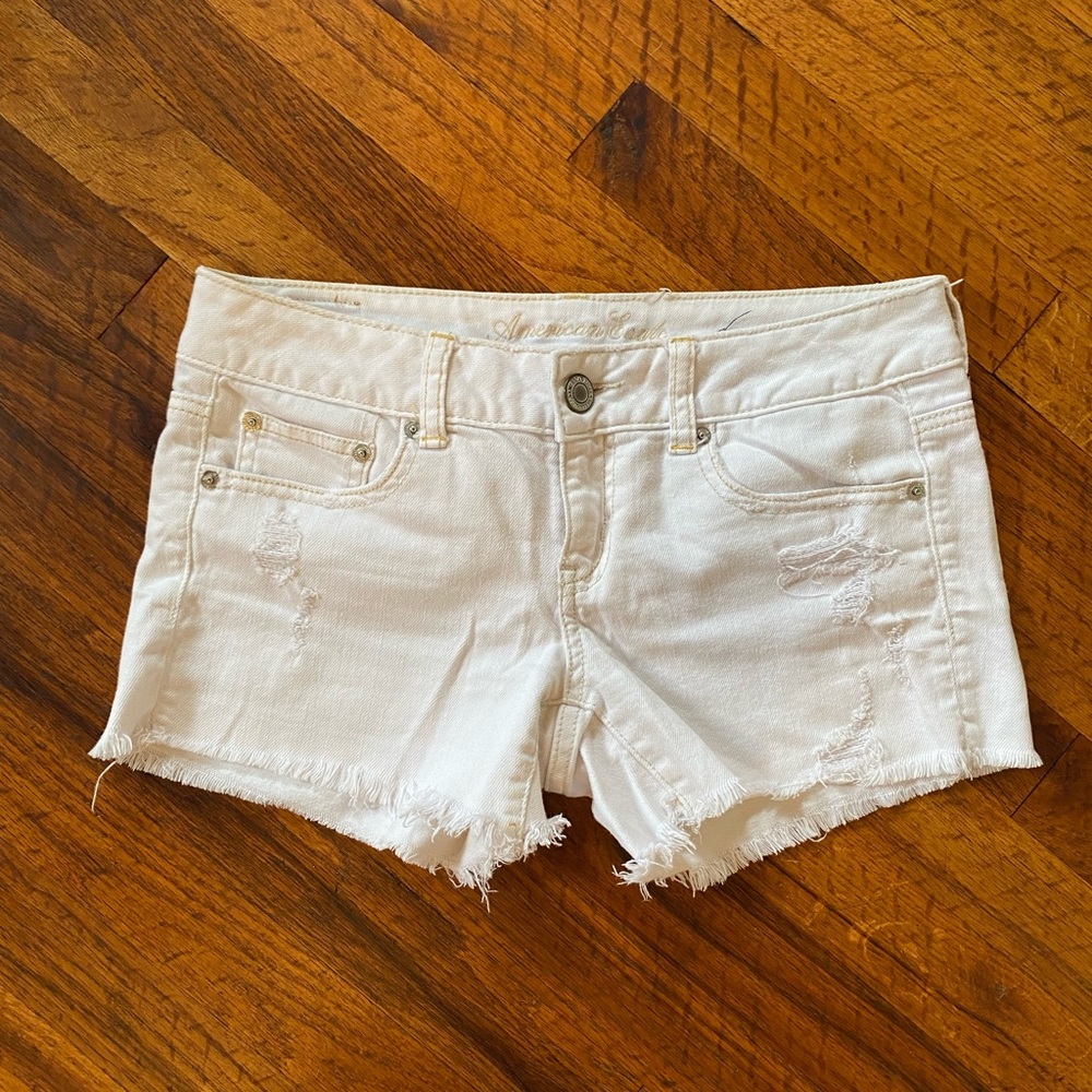 American Eagle White Denim Shorts